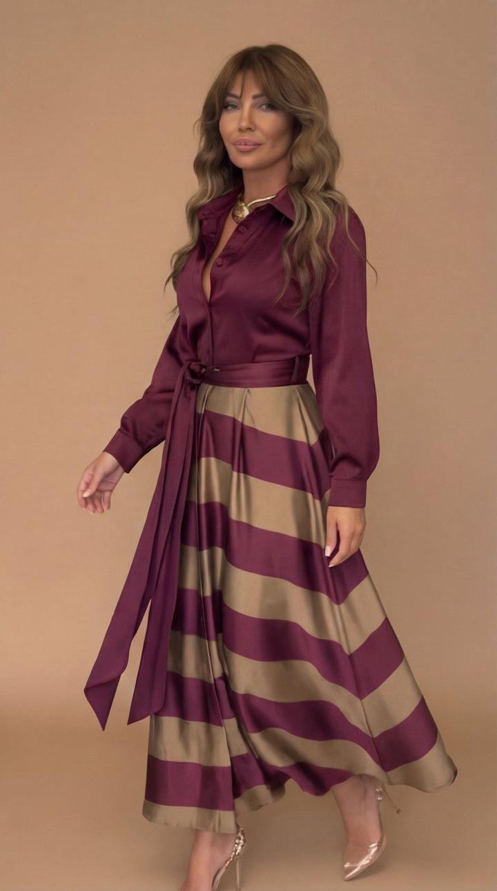 Mila | Abito maxi a righe