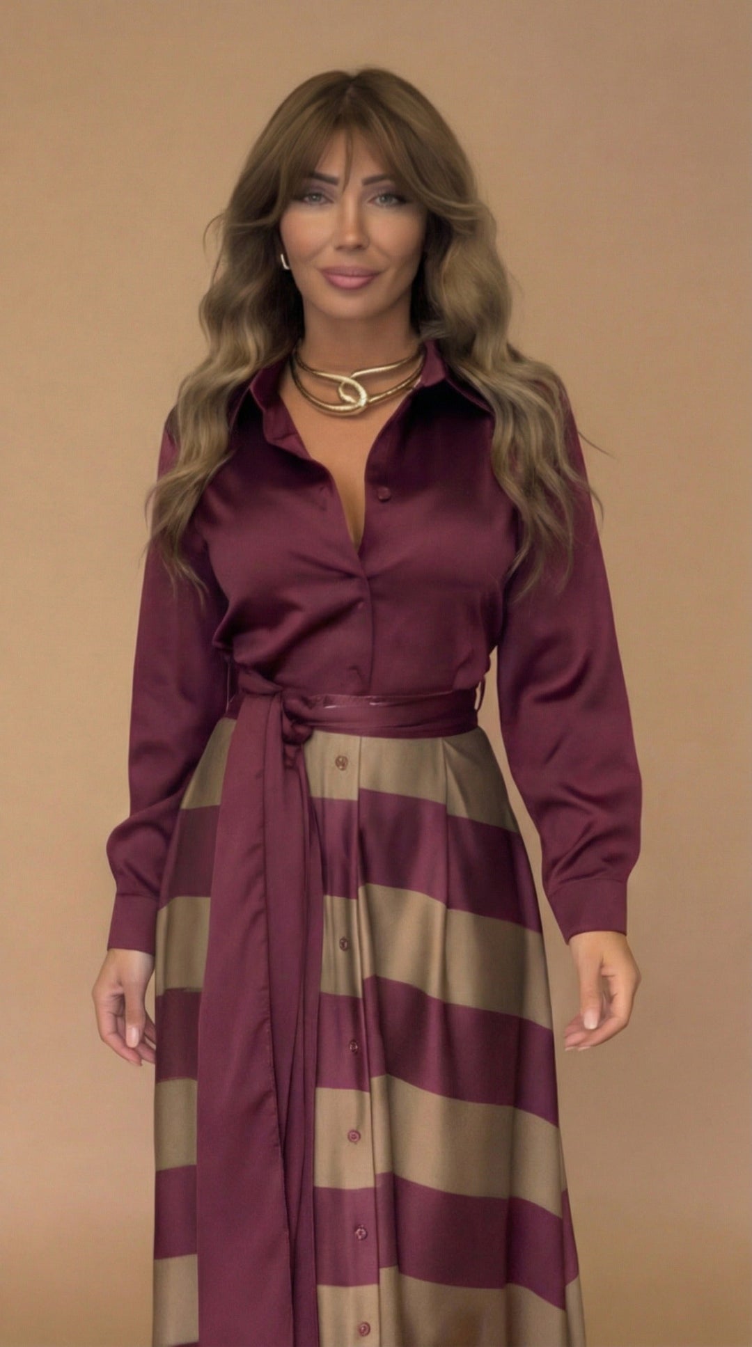 Mila | Abito maxi a righe