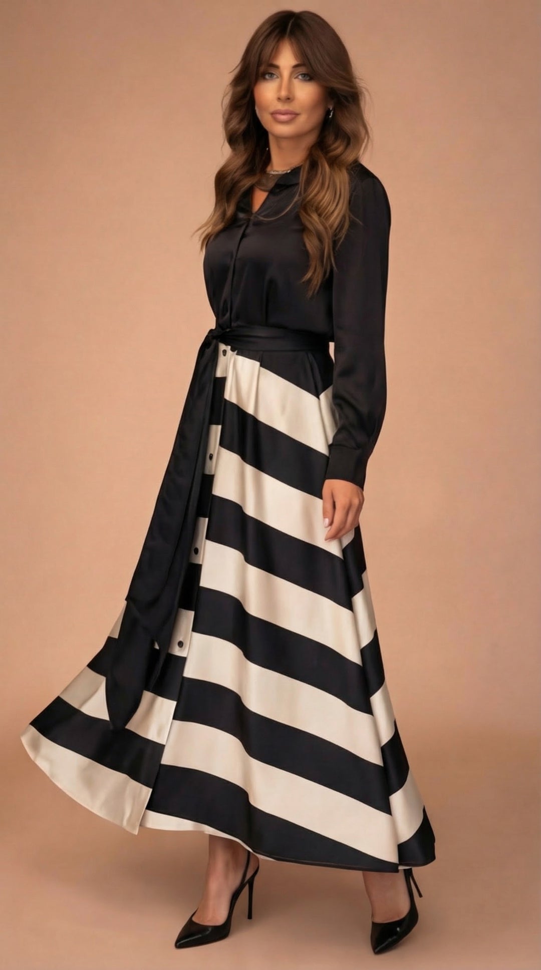 Mila | Abito maxi a righe