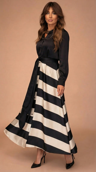 Mila | Abito maxi a righe
