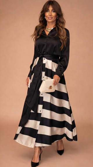 Mila | Abito maxi a righe