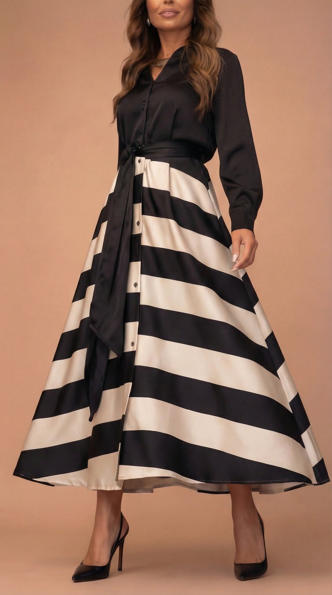 Mila | Abito maxi a righe