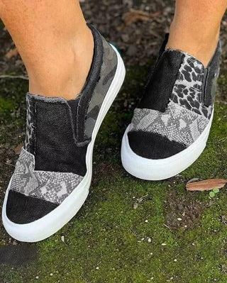 Quinny | Scarpe in tela con stampa leopardo casual
