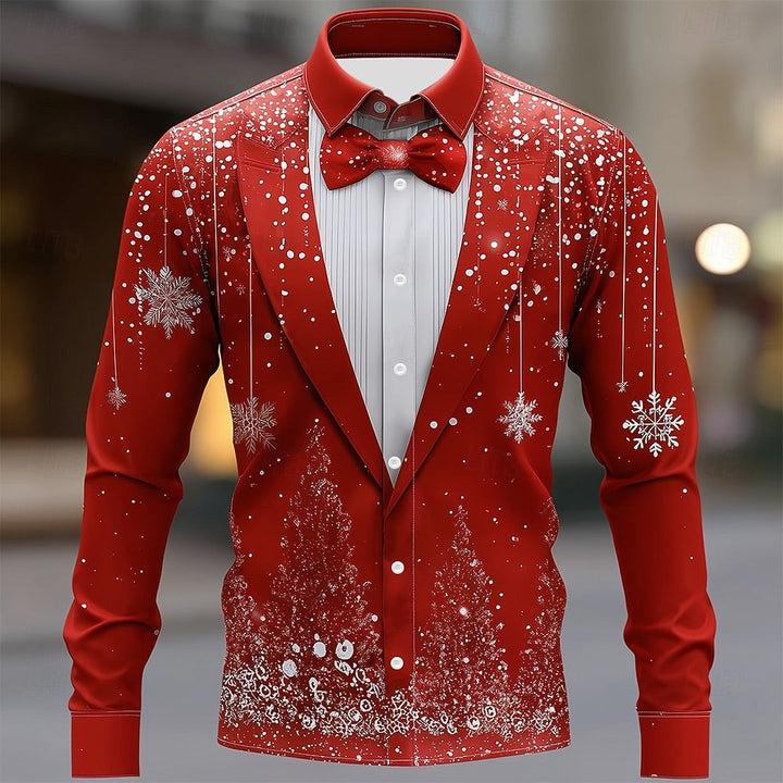CAMICIA TUXEDO FESTIVA CON MANICHE LUNGHE