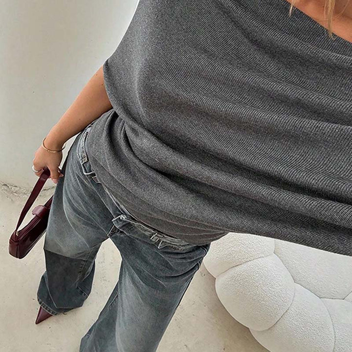 Joelle | Top asimmetrico da donna con spalle scoperte