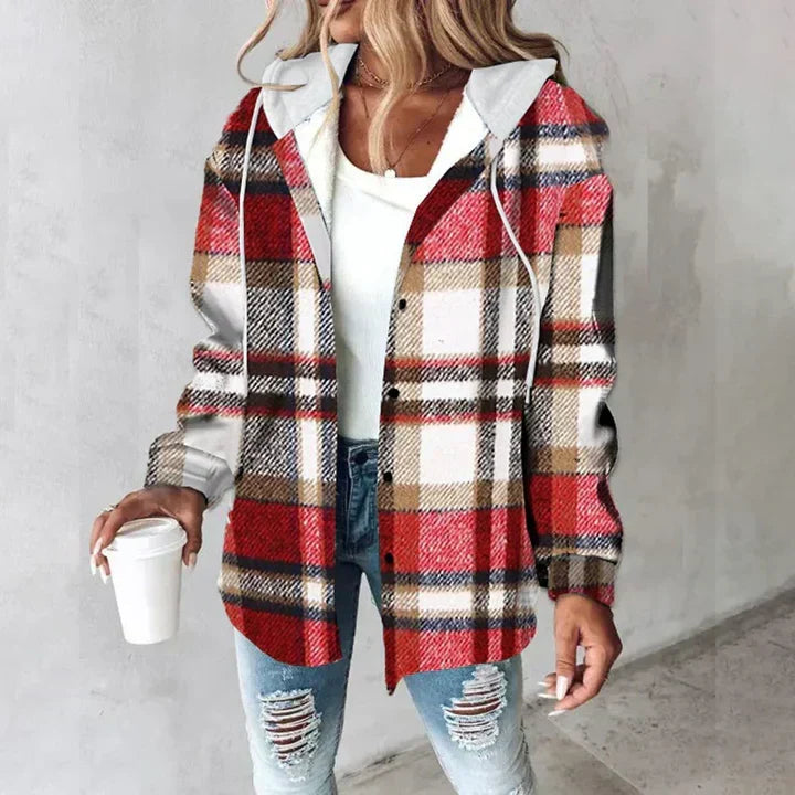 Élise | Camicia Over Size Foderata con Cappuccio